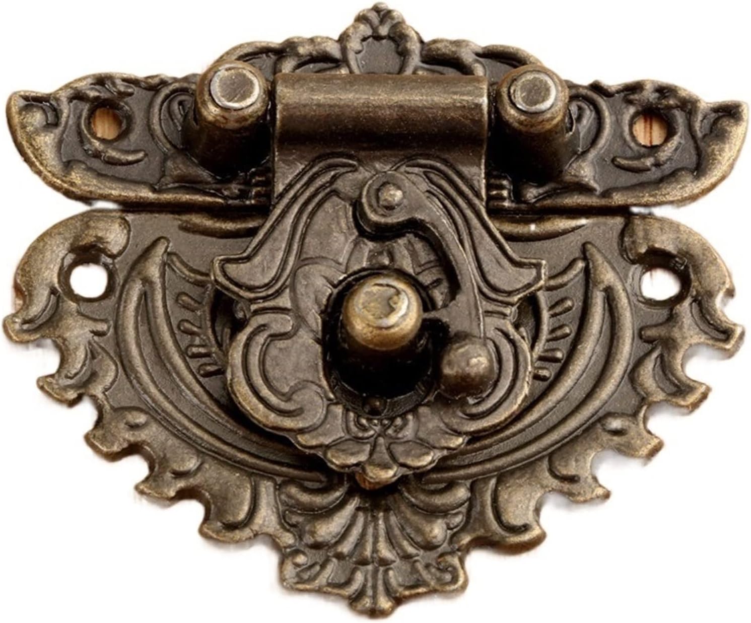 Bronze Box Hasp Lock Furniture Fittings Jewelry Wood Catch Latches Suitcase Buckle Clip Clasp Vintage Hardware