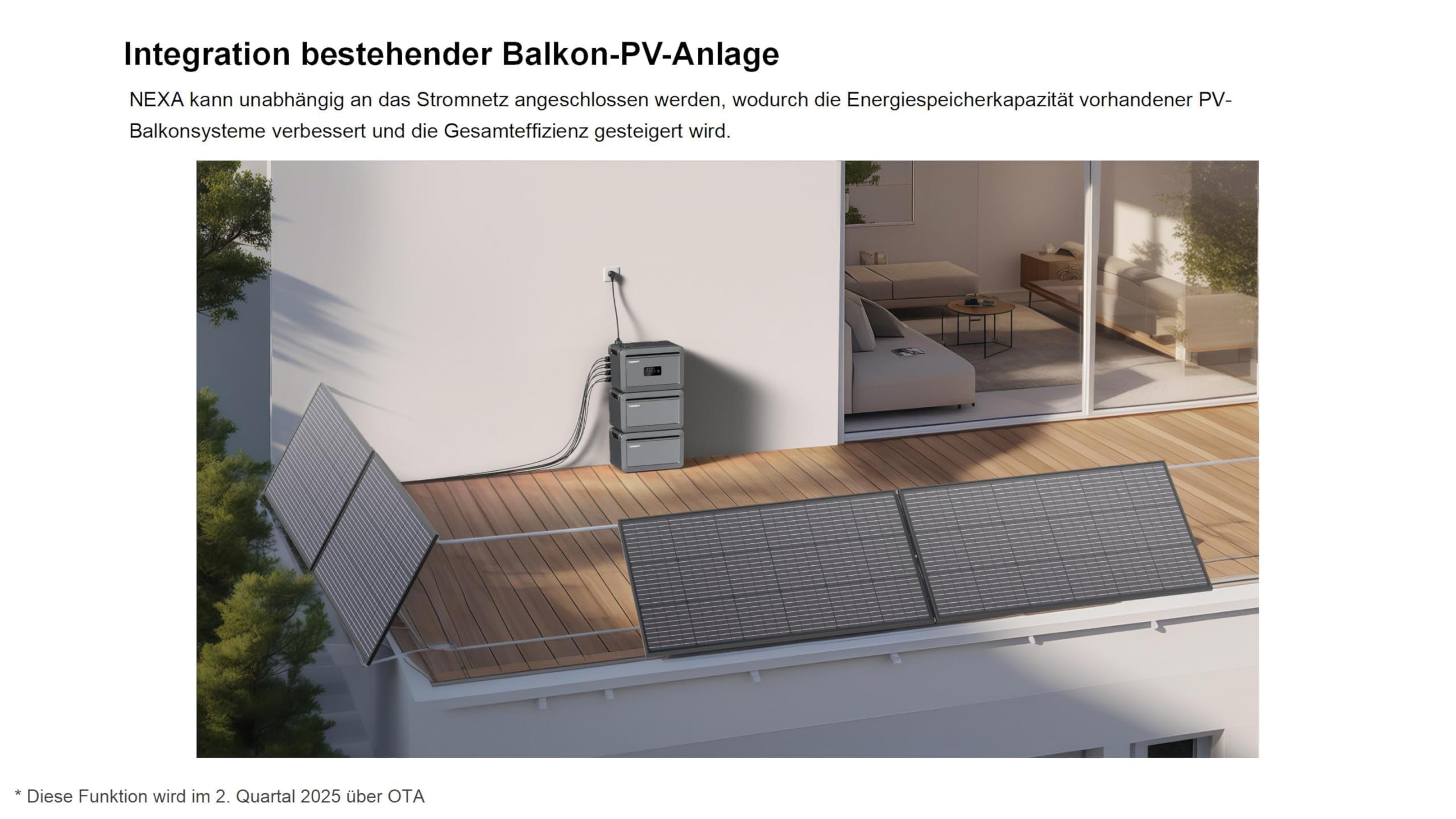 Powerness® All in One 2000W Balkonkraftwerk mit Speicher 2048Wh, Growatt NEXA 2000 mit 4 MPPT, 4× 500W Solarmodule mit Flachdach Halterung, Zubehör Komplettset, Plug&Play (0% MwSt)