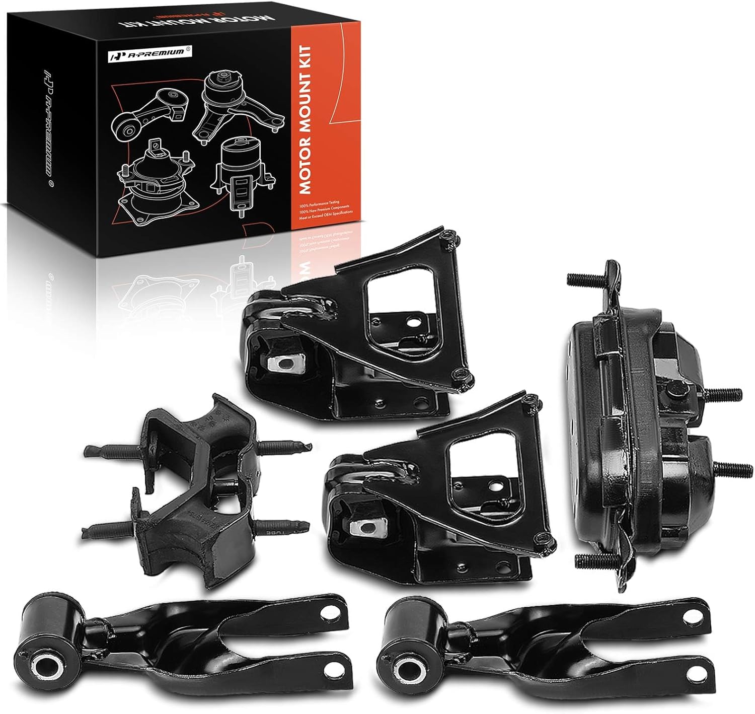 A-Premium Engine Motor Mount and Transmission Mount and Torque Strut Mount Kit Compatible with Buick Regal 1997-2004 3.8L, 6-PC Set, Replace# 10230878, 10419764