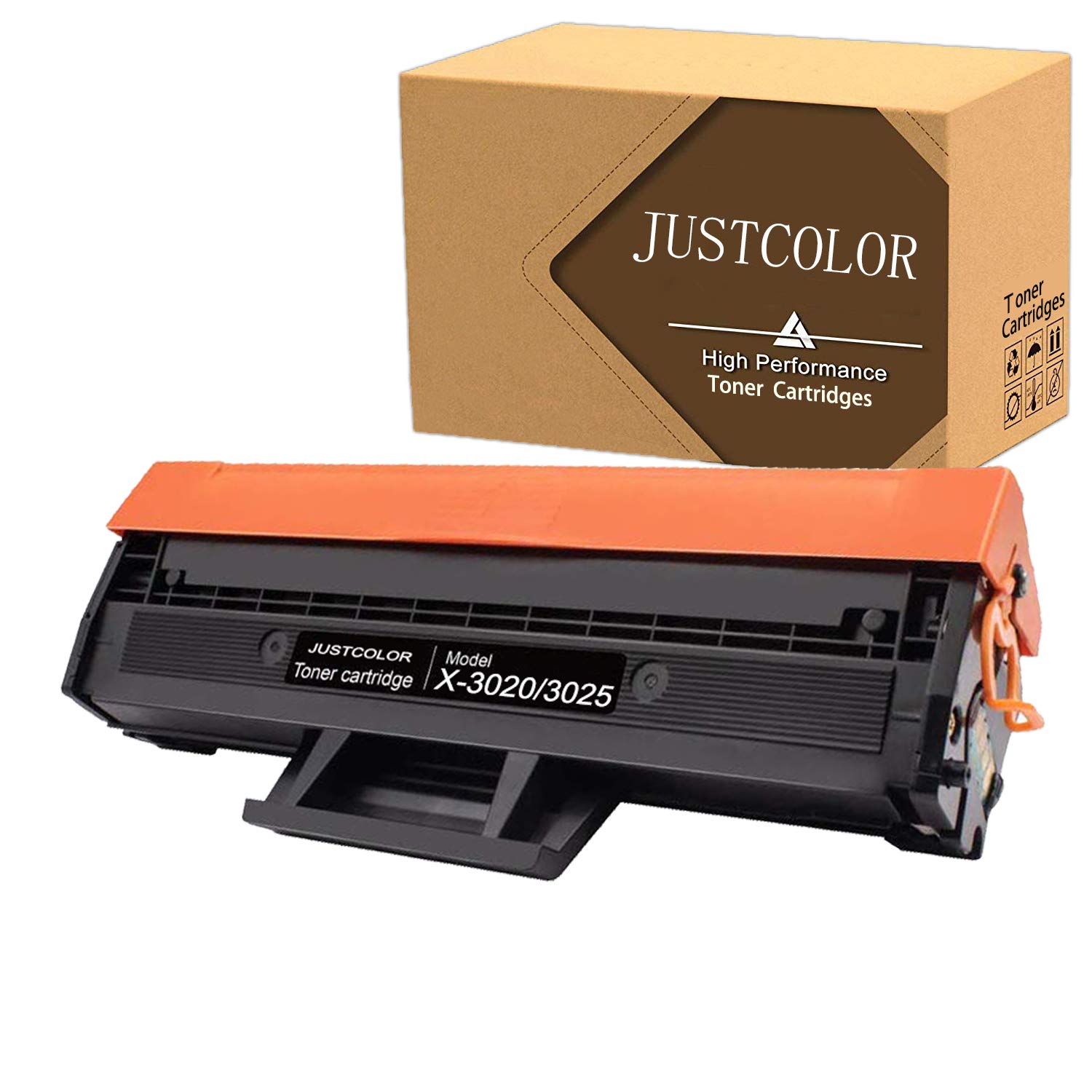 JUSTCOLOR Compatible Toner Cartridges Replacement for XEROX X-3020/3025 use in Xerox WorkCentre 3025, Xerox Phaser 3020 - High Yield, 106R02773 106R03048 Toner Cartridges