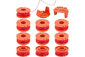 Worx WG154, WG163, WG170 Trimmer Line - 0.065" Edger Spool Refills for...