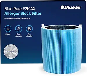 Blueair Blue Pure AllergenBlock Filter - Genuine Replacement for Blueair 211i Max Air Purifier - Traps Allergens, Pet Dander, Pollen, Dust, 10" x 20.7" x 4.7"