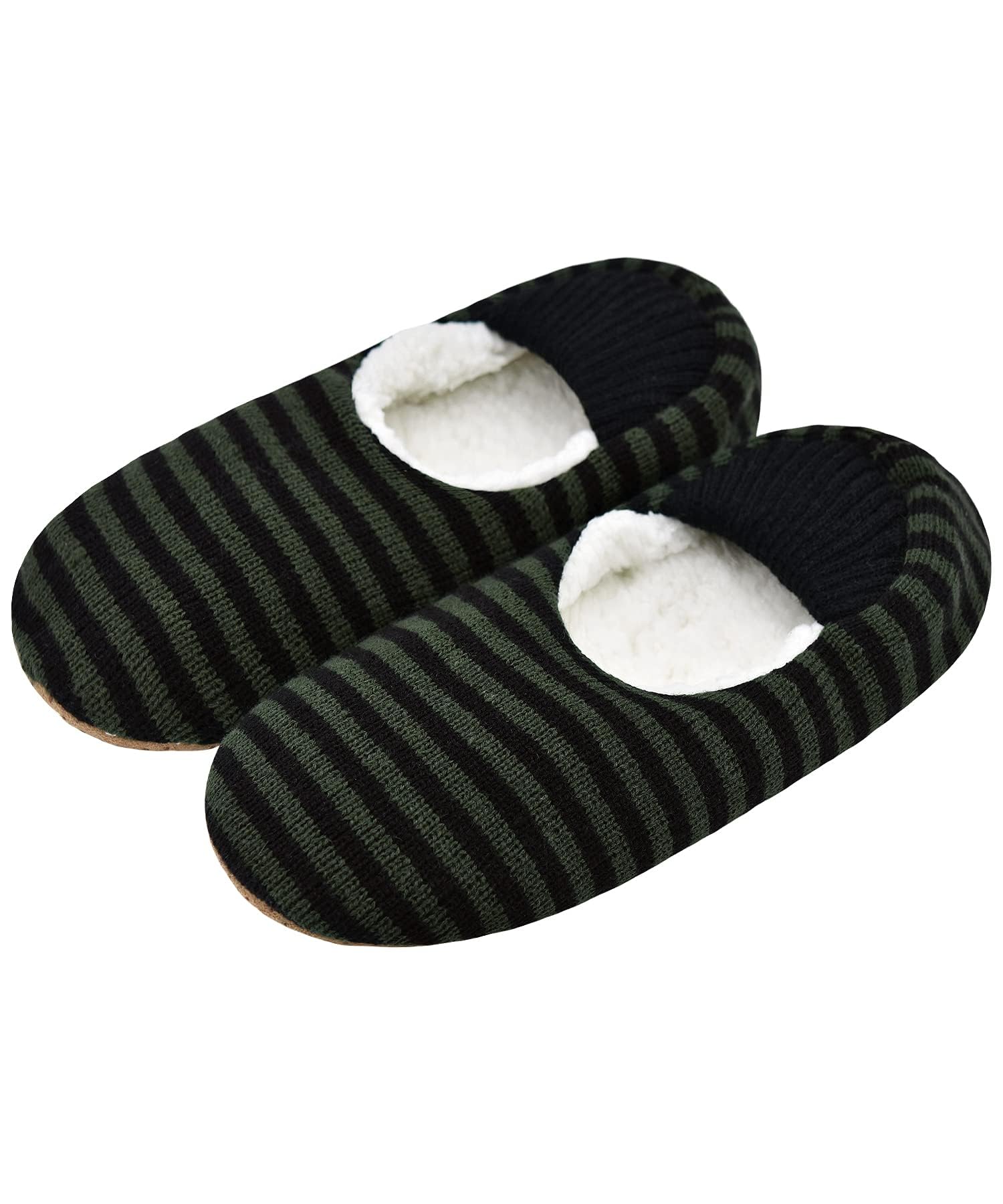 Men Fuzzy Slipper Socks Non-Slip Grippers Soft Sole House Slippers