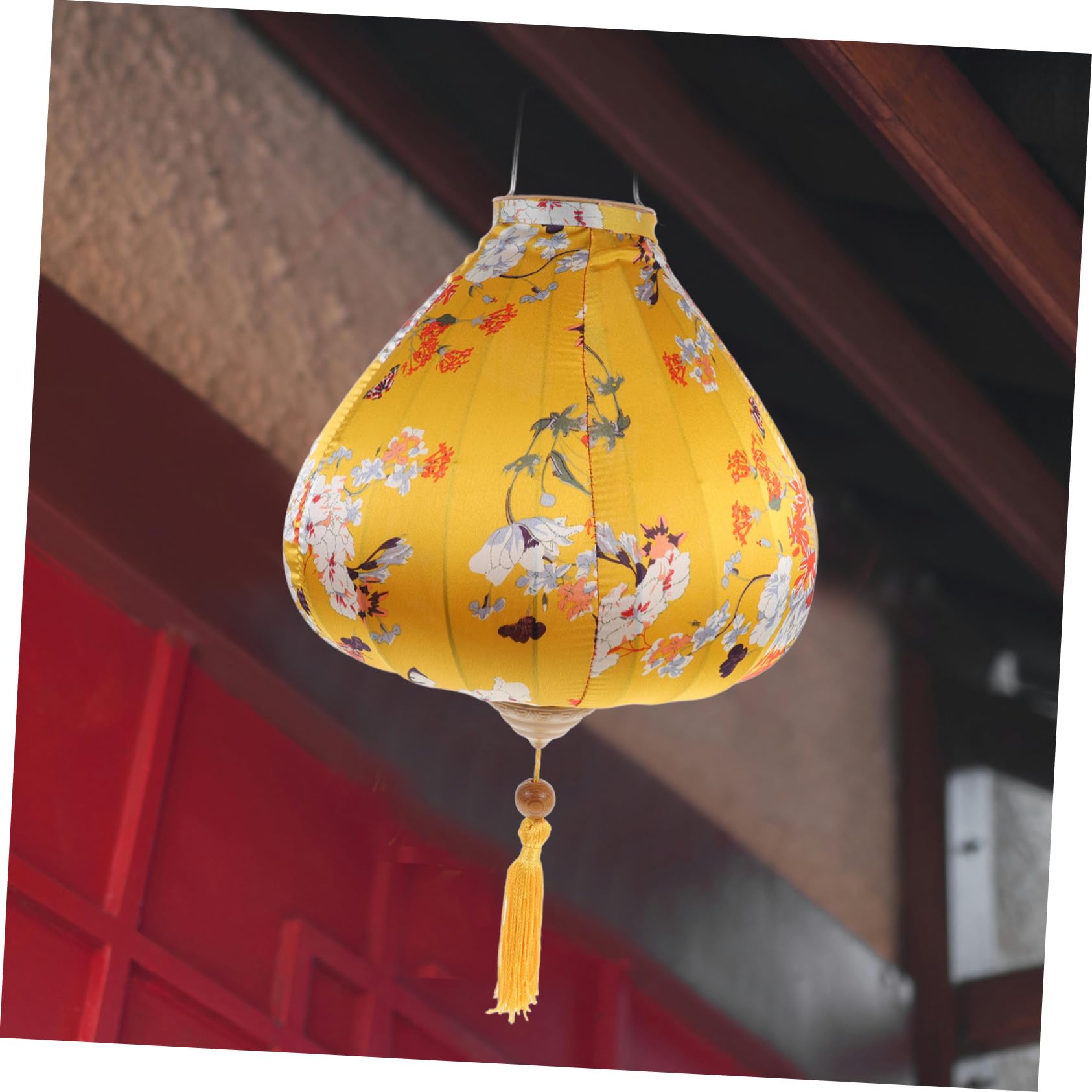 ibasenice Lámpara de Araña Diseño de Linterna Colgante con Borlas Estilo Chino Decoración de Fiesta para Cumpleaños