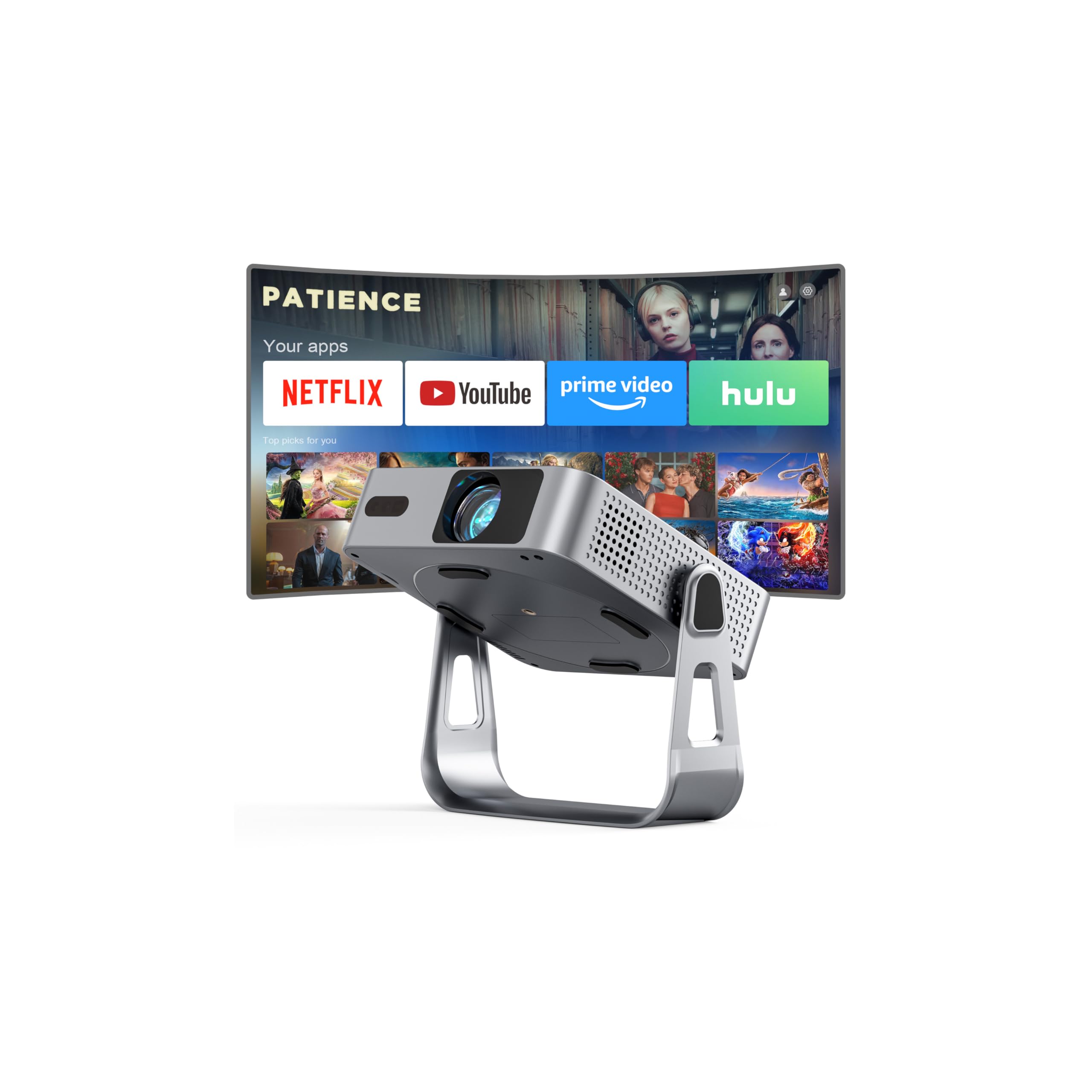 VISSPL Smart 4K Projector with WiFi, Bluetooth, Dolby Audio