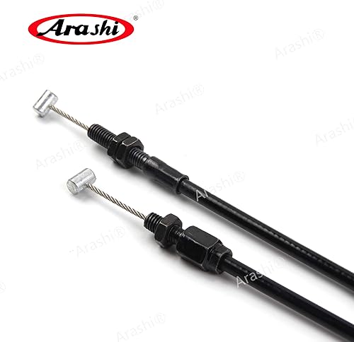 Miniatura 4 de Arashi Cable del acelerador para Yamaha MT-07 FZ-07 2014 2015 2016 línea de alambre inoxidable y goma accesorios de motocicleta MT07 FZ07 negro