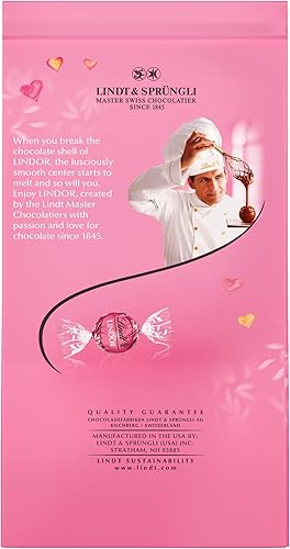 Miniatura 9 de Lindt Lindor Stracciatella Trufas de chocolate blanco chocolates con centro de trufa suave 51 oz 60 unidades Bolsa paquete de 6