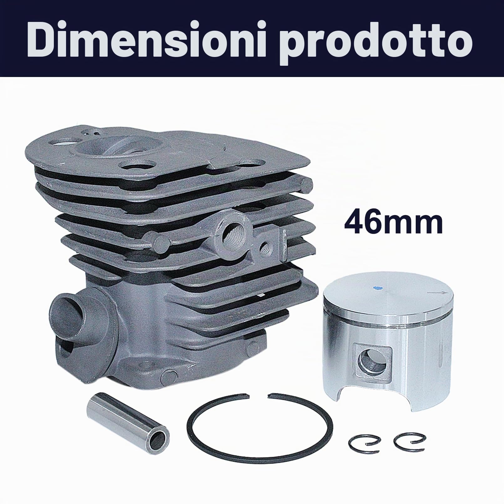 Kit di riparazione marmitta di scarico carburatore pistone cilindro 46 mm, per parti motosega Per Husqvarna 55 51, 503609171, 501766605, 503218202, 503281504