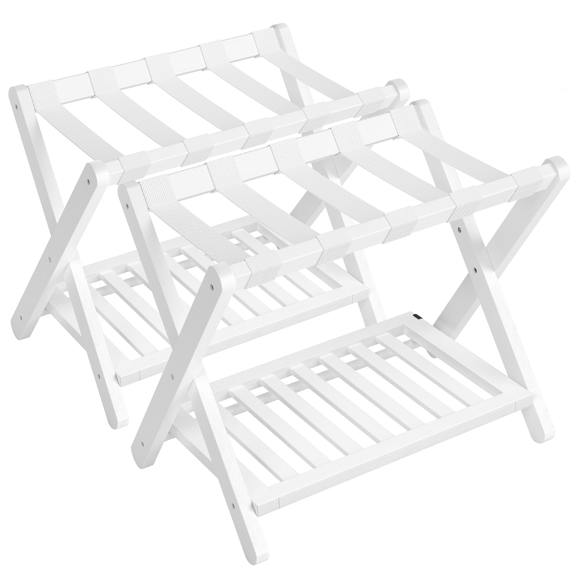 Amazon.com: SONGMICS Solid Wood Luggage Racks, Set of 2, No