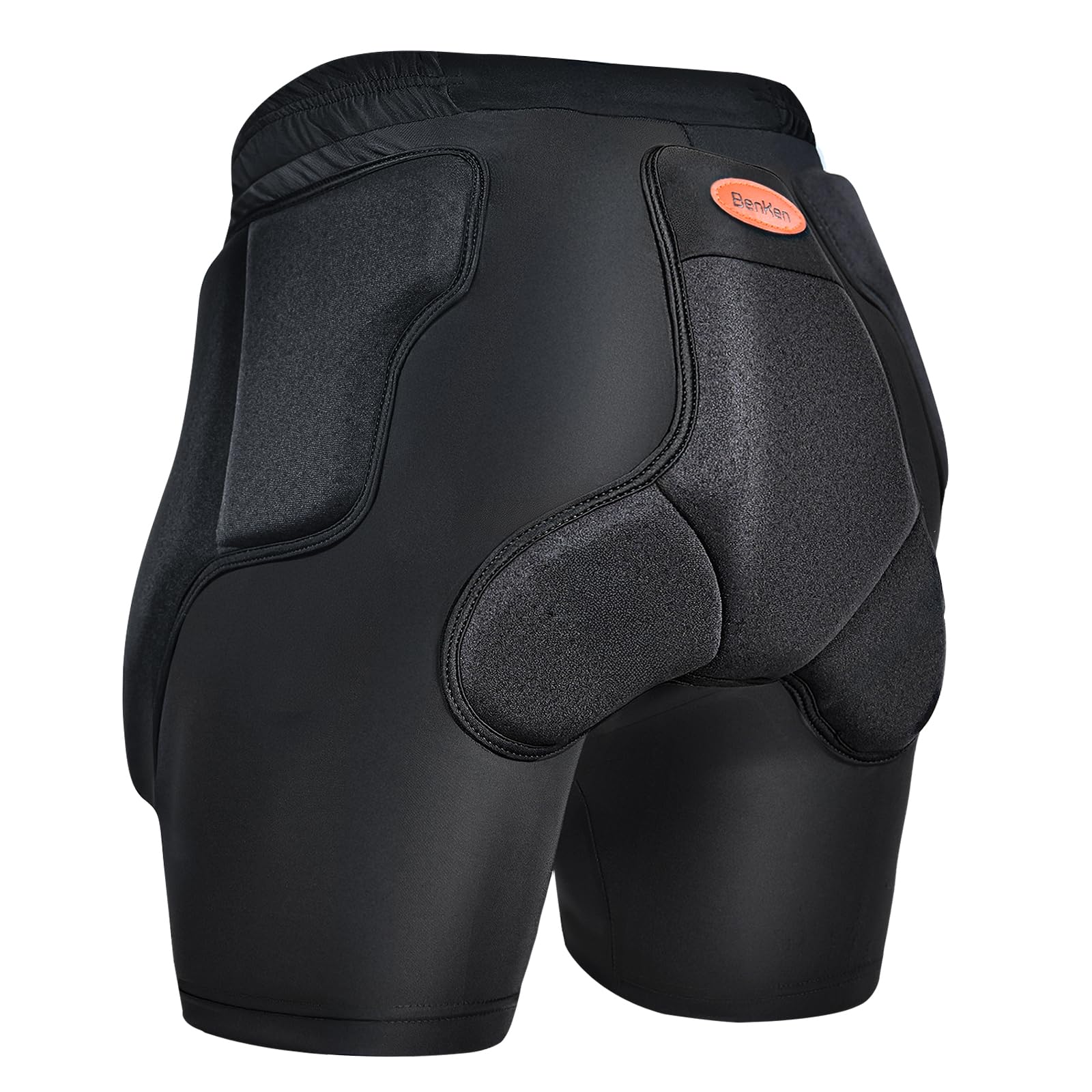 BenKen 3D EVA Butt Protection Shorts - Anti-Collision Ski Protective Equipment, Impact Resistant Protective Padded Shorts, Stretch Lycra for Skateboarding, Skiing, Cycling, Waterproof (M)