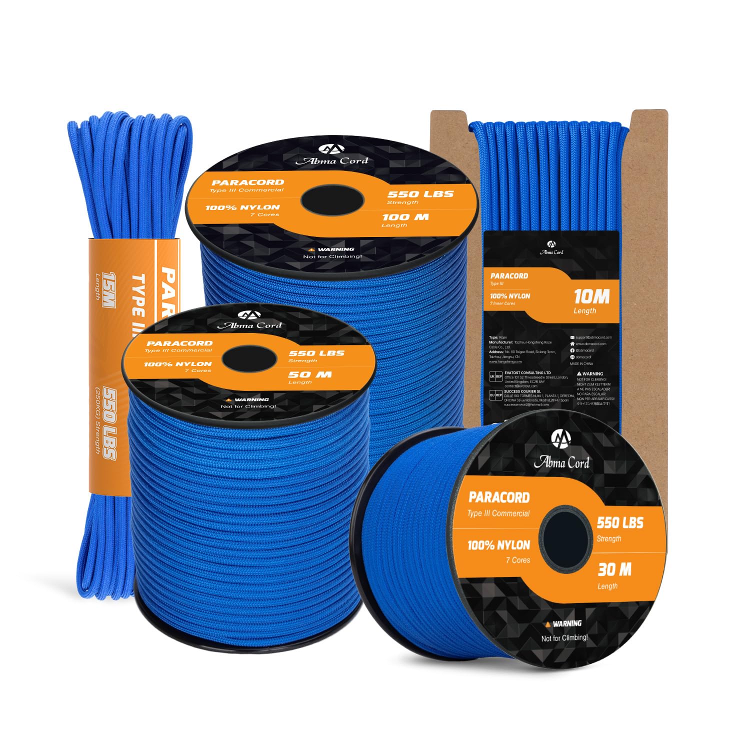 Abma Cord Paracord 550 4mm 10m Nylon Rope Type III 7 Strands Cord โ image 1