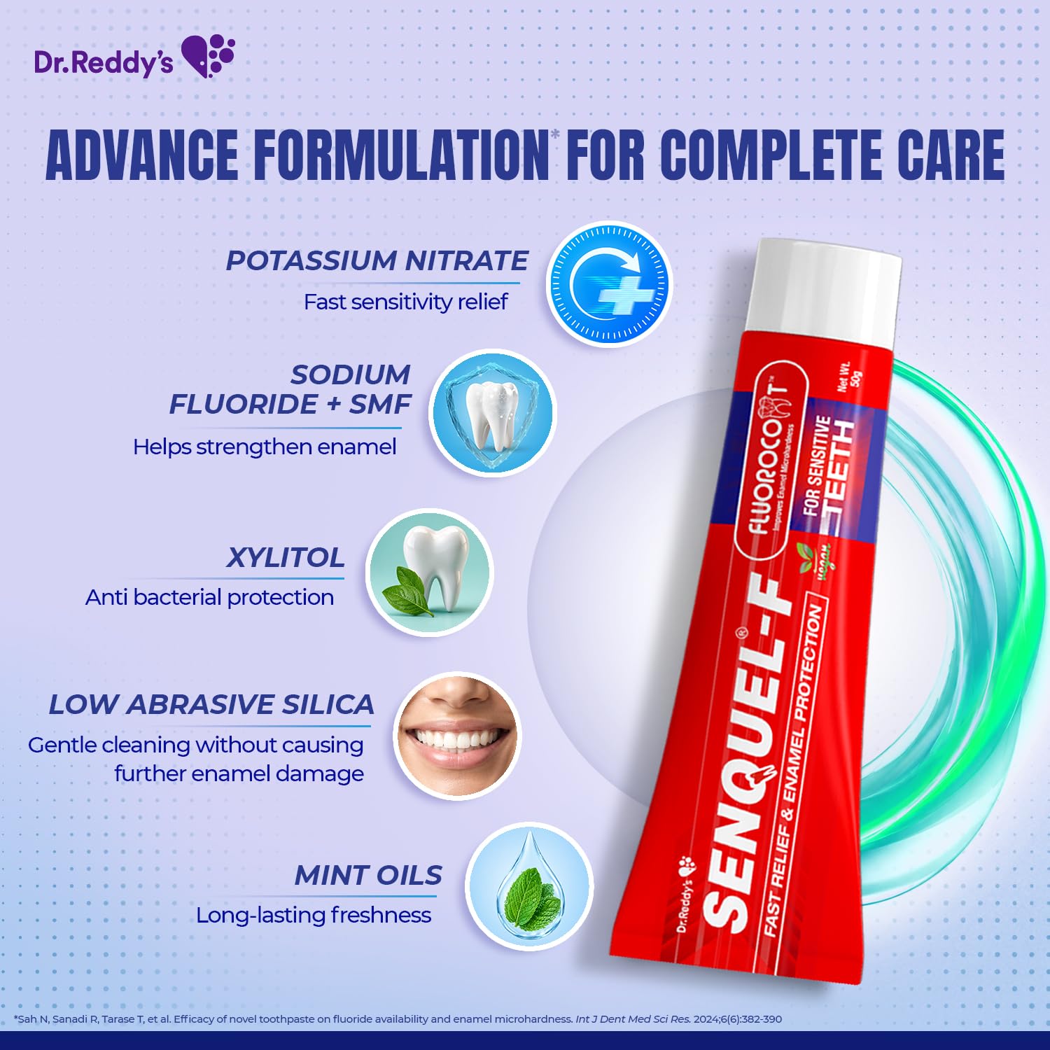 Senquel-F+ Dr Reddy's - Fast Sensitivity Relief Toothpaste 100gm 2