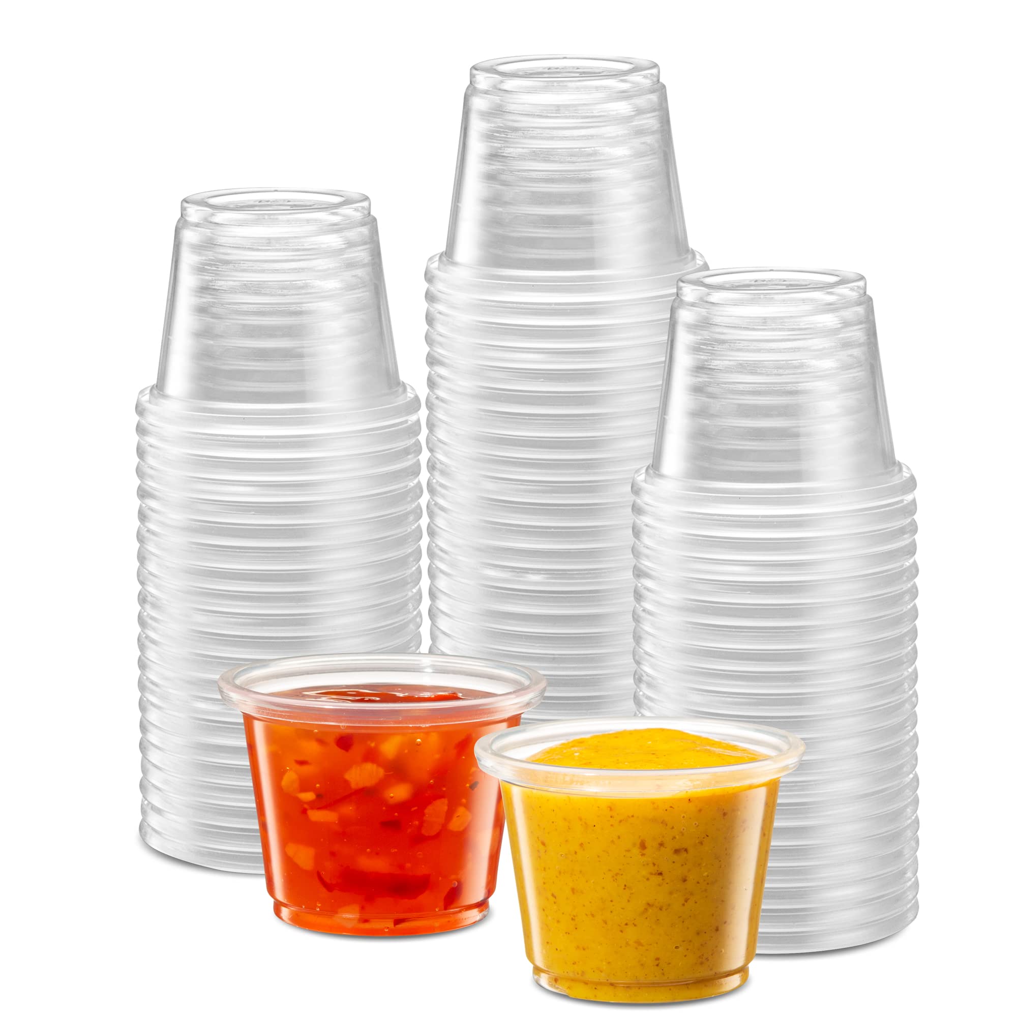 Amazon.com: {1 oz,200 Cups} Clear Diposable Plastic Portion Cups