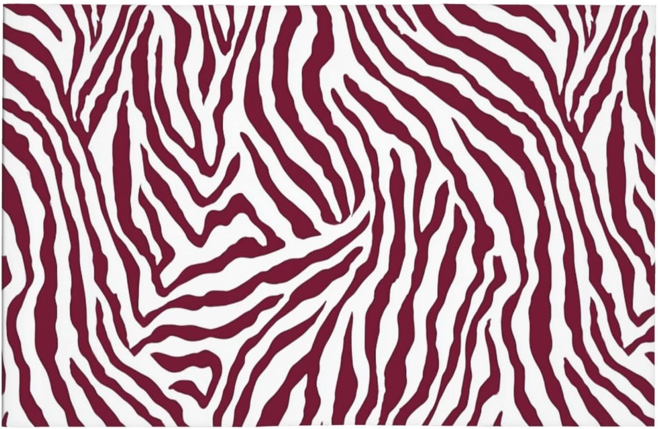 Abstract Red Zebra Stripe Pattern Car Flag Outdoor Window Clip 12 X 18 Inch Double Side Car Decoration
