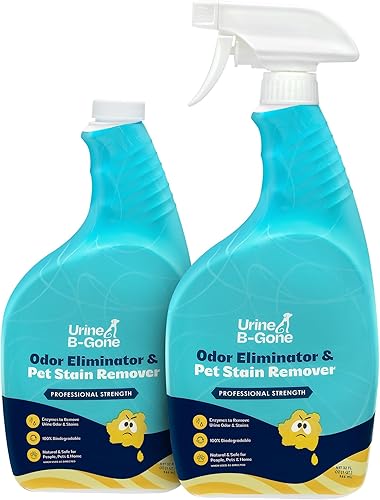 Miniatura 10 de KINZUA ENVIRONMENTAL Urine B-Gone, eliminador de olores por enzimas profesional y removedor de manchas de mascotas, limpiador de orina para humanos