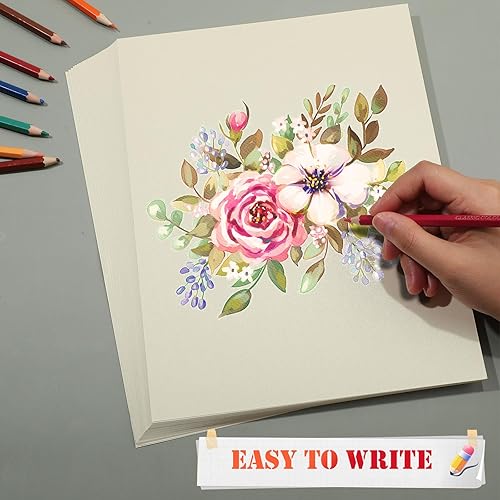 Vista 18 de 300 hojas de cartulina blanca brillante de 8.5 x 11 pulgadas, papel de impresora de doble cara de 250 gsm/92 libras, papel perlado para Blanco