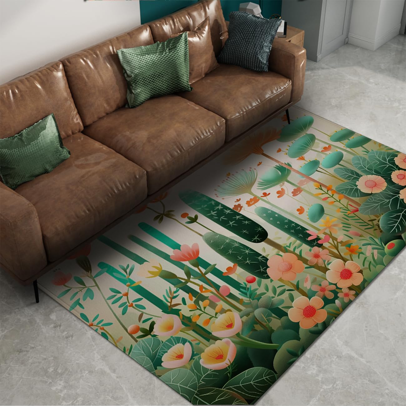 Tapis 160x200cm vert pour sécuriser un couloir ou l entrée de la maison