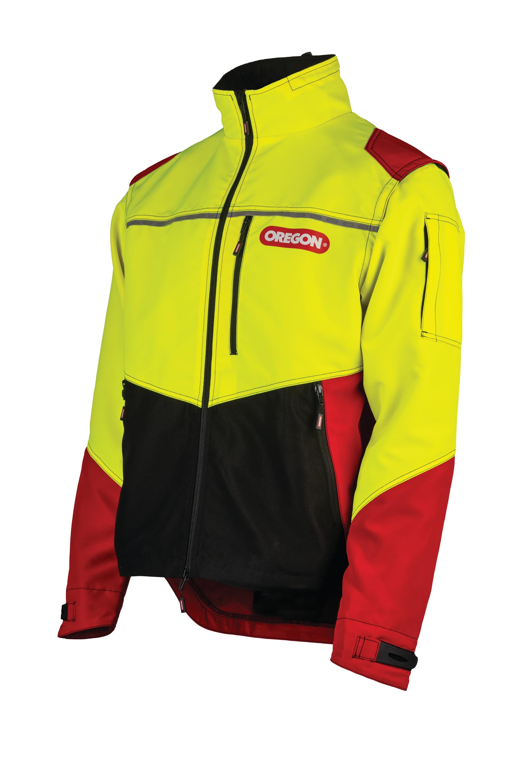 Oregon - Chaqueta Protect Pro Alta Visibilidad, Chaqueta EPI Profesional Resistente al Agua, Reflectante, con Tejido Elástico y Ventilación para Trabajos Forestales, Talla 3XL