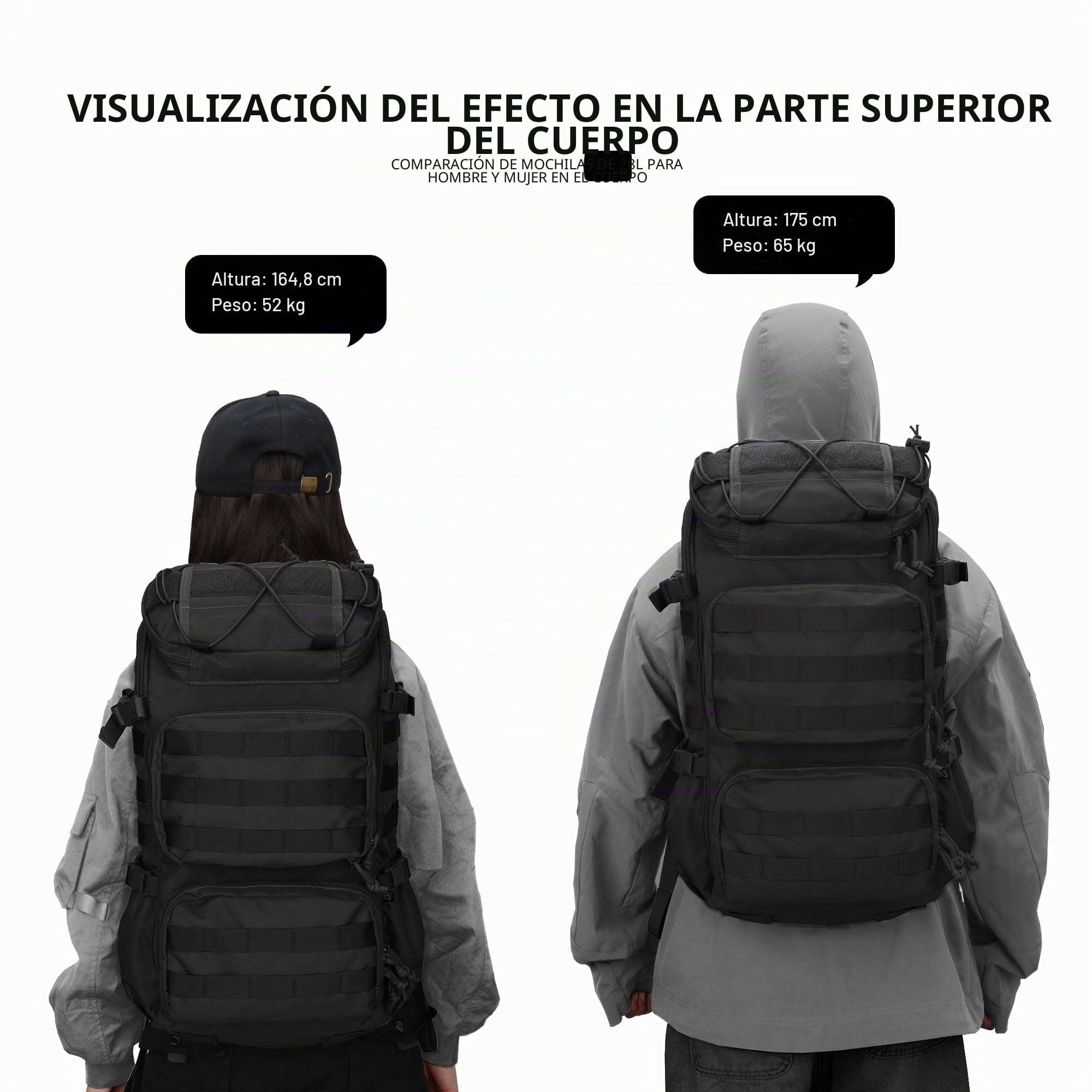 Mardingtop 25L Mochila de Senderismo Mochila Táctica con Sistema Molle | Mochila Militar Para Outdoor, Senderismo, Montañismo y Viajes