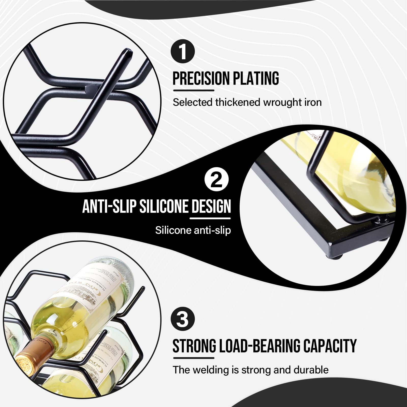 Snapklik.com : Drincarier Countertop Wine Rack - 5 Bottle Freestanding ...