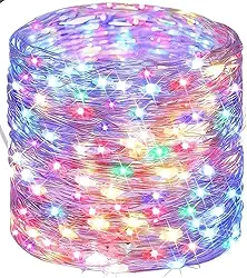 Pisca-Pisca LED Fio de Cobre Multicolorido 50m Luz Decorativa Natalina para Árvores Festas e Ambientes