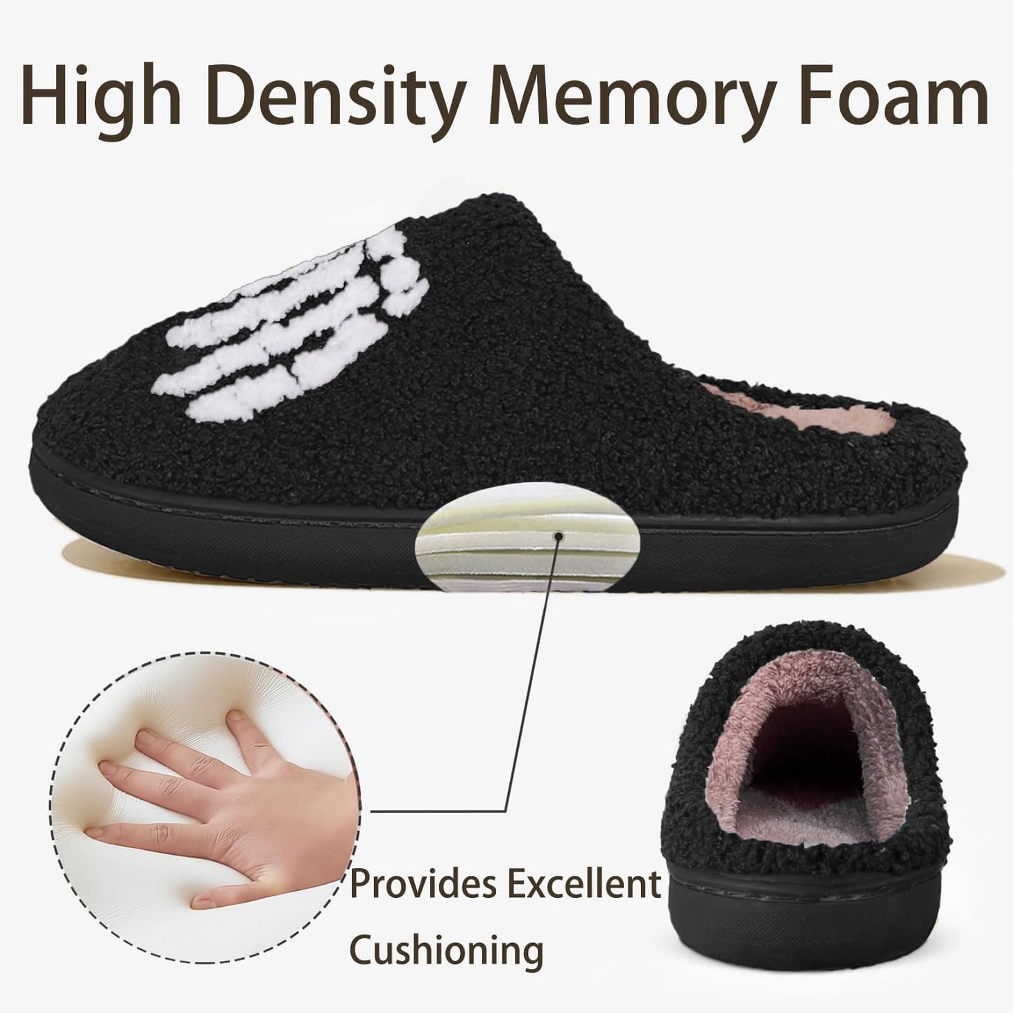 Slippers for Women Men Fuzzy Memory Foam Slipper Fluffy Winter Soft Warm Slip On House Shoes - Image 4