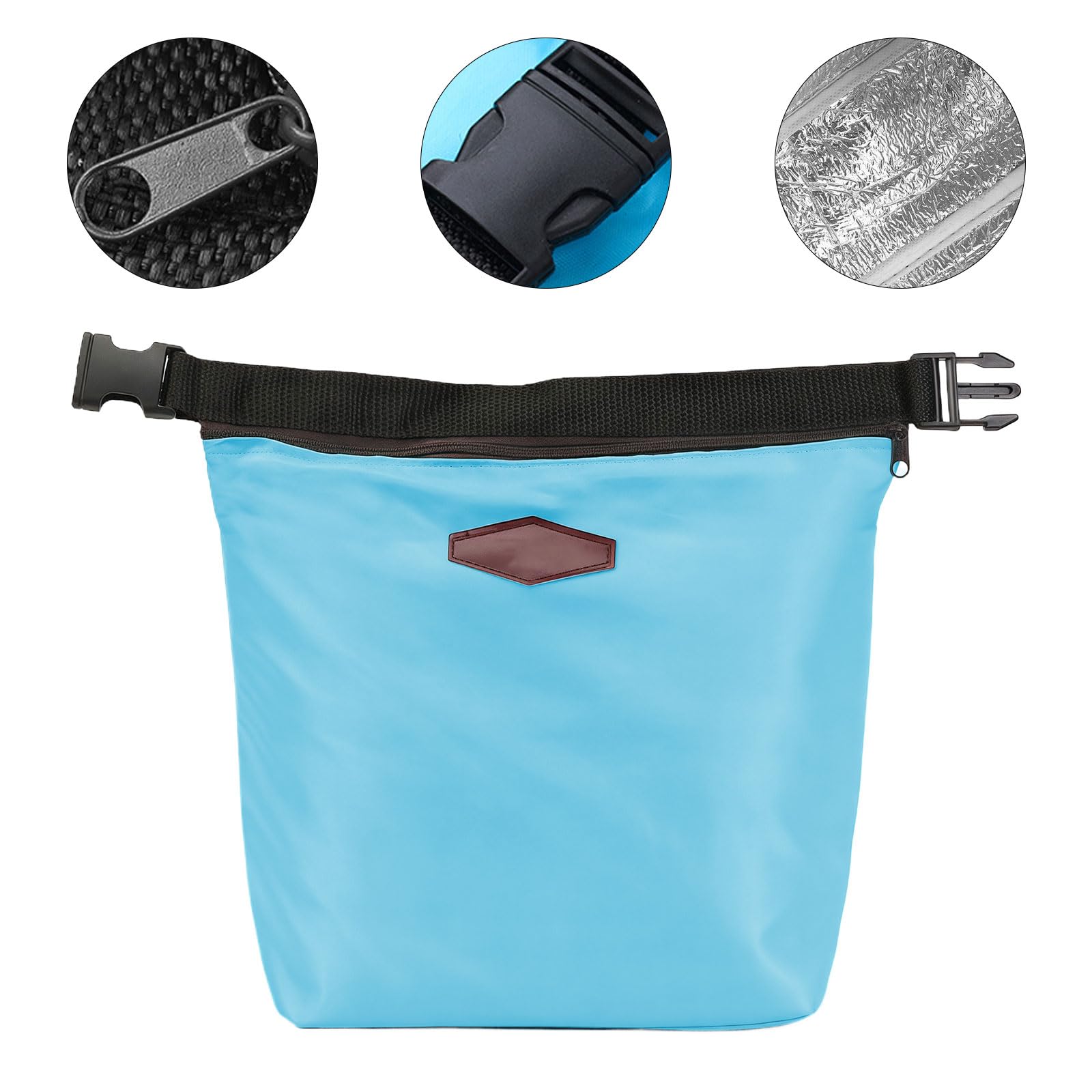 SSKHE Cool Bag, Thermal Insulated Bag, Small Lunch Bags with Zipper, Portable Lunch Box, Outdoor Picnic Bags - Image 3