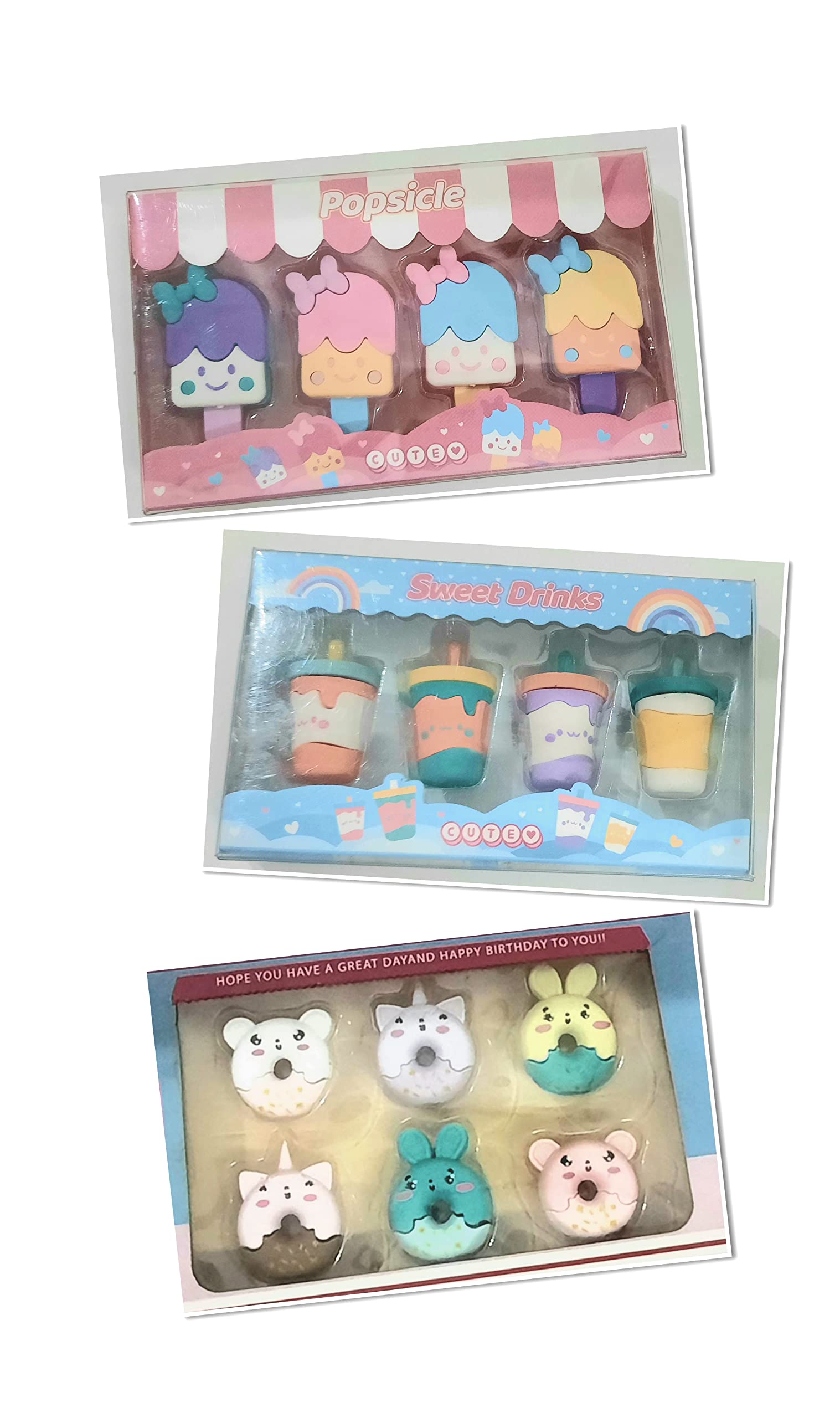 MAGICLE - Magical Shapes Erasers| Donut Popsicle Sweet Drinks| 14 pcs |*STAY MAGICAL*| (B0C3XKR4VL) Amazon Price History, Amazon Price Tracker