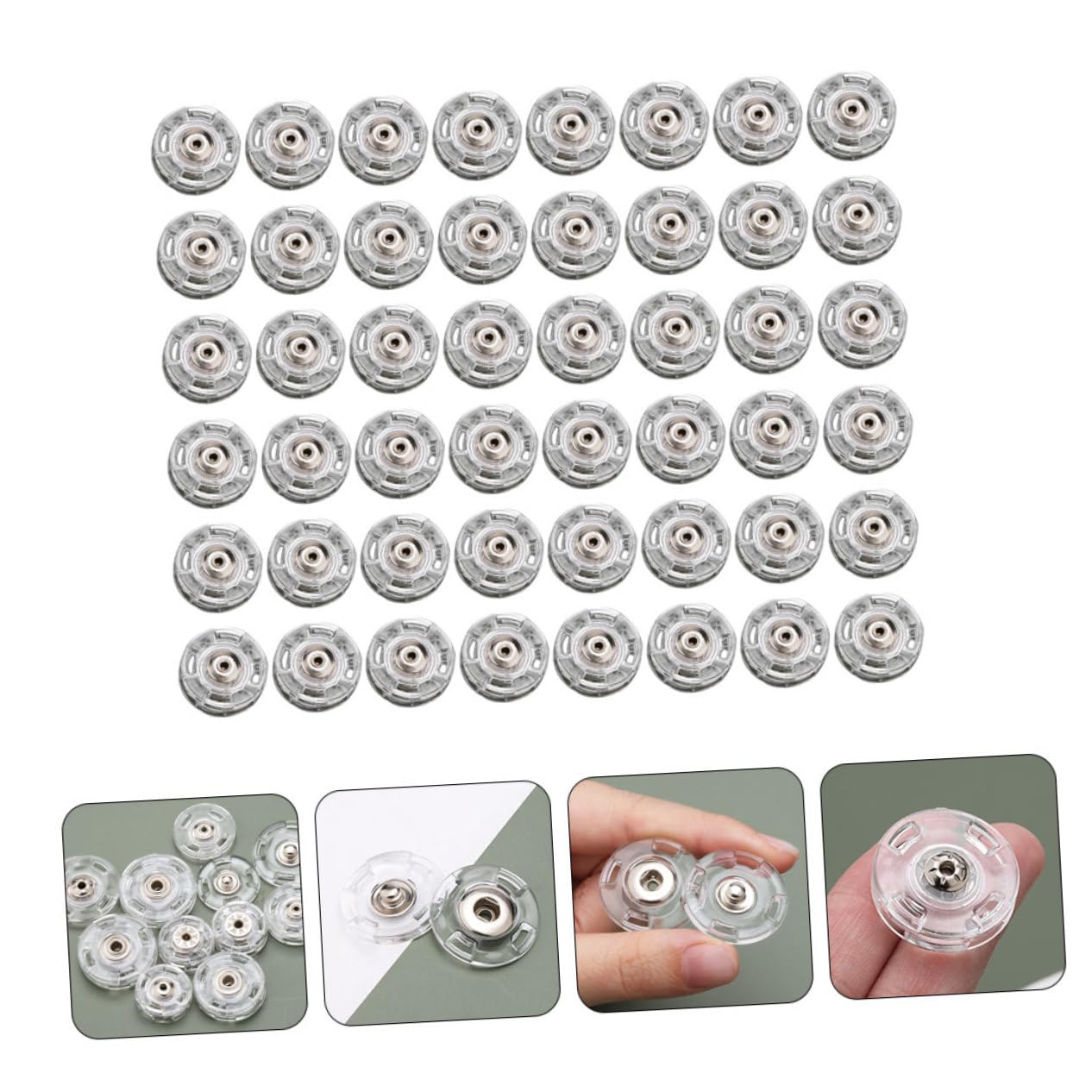 jojofuny 5 Series Botones De Bricolaje Botones A Presión Artesanía Coser Broches De Presión Llave De Coser De Vestir De Traje De Mujer Metal 50 Piezas X 5