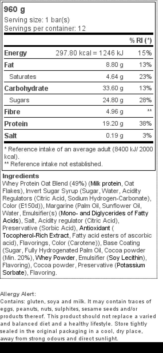 Prozis Whey Protein Oats Chocolate, 12 x 80 gr