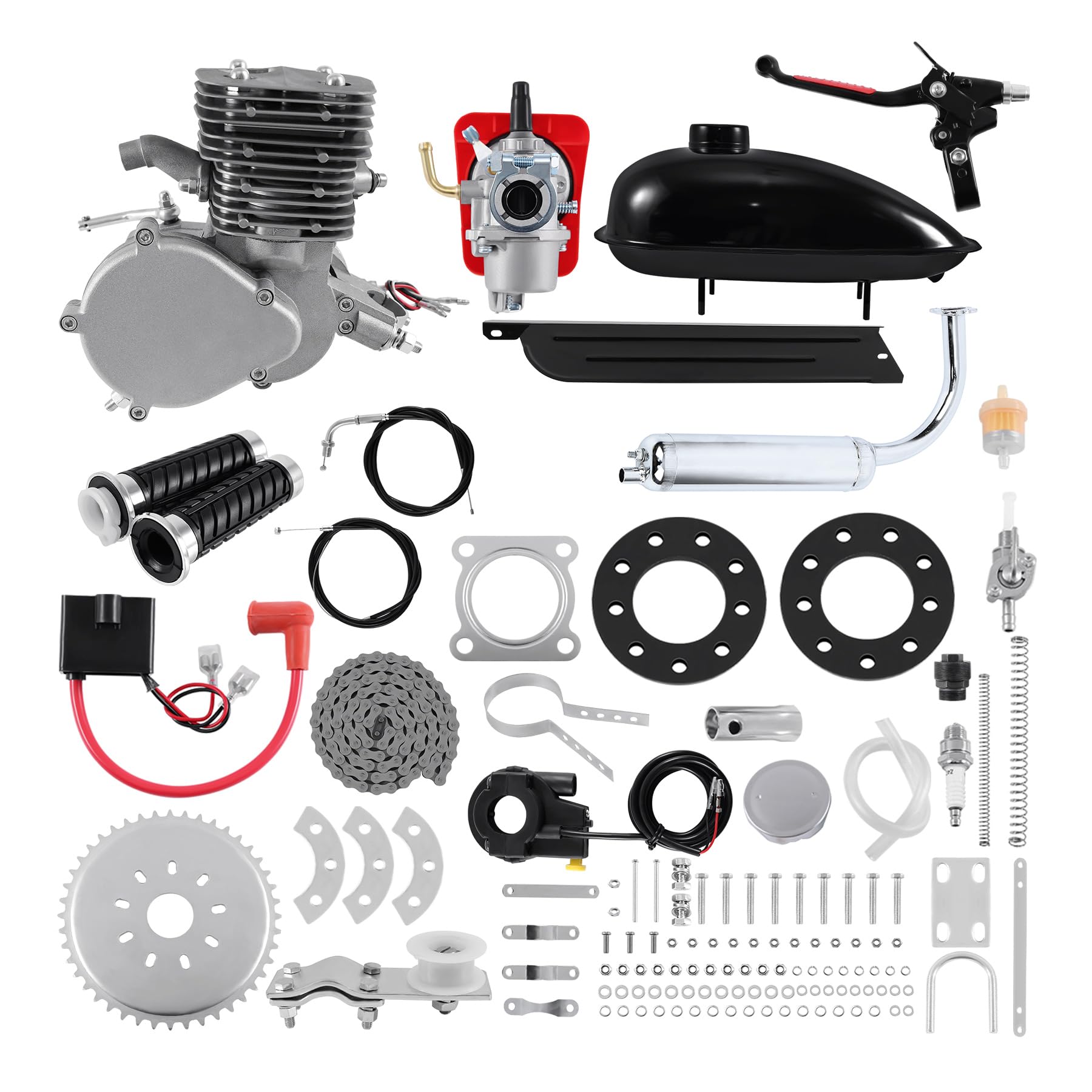 110cc 2 Tempi Kit Motore Velo Gas Motore Kit di Conversione Bici per Bici Motorizzata Argen