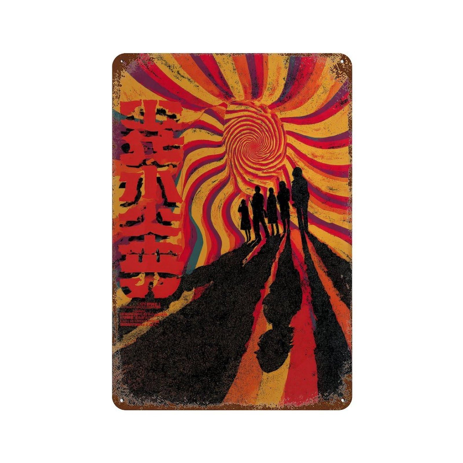 xiaoxiaoshen Surreal Sunset. Psychedelic Retro Wall Decor Art Metal Tin Poster Modern Home Decor Art Home Bar Shop Decorations Vintage Sign 30x20cm