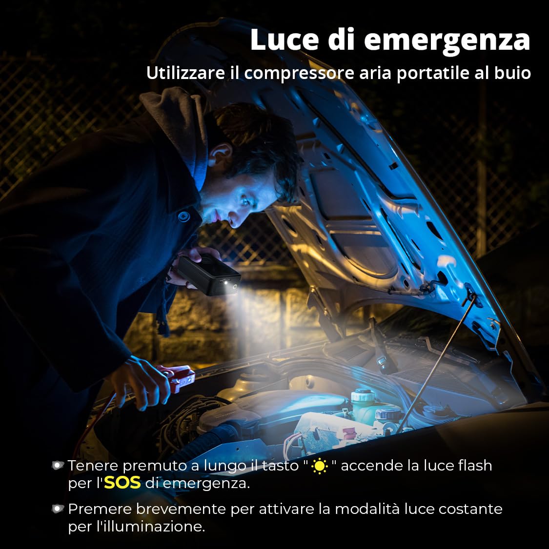Oasser Mini Compressore Aria Portatile Auto — immagine 6 di 11