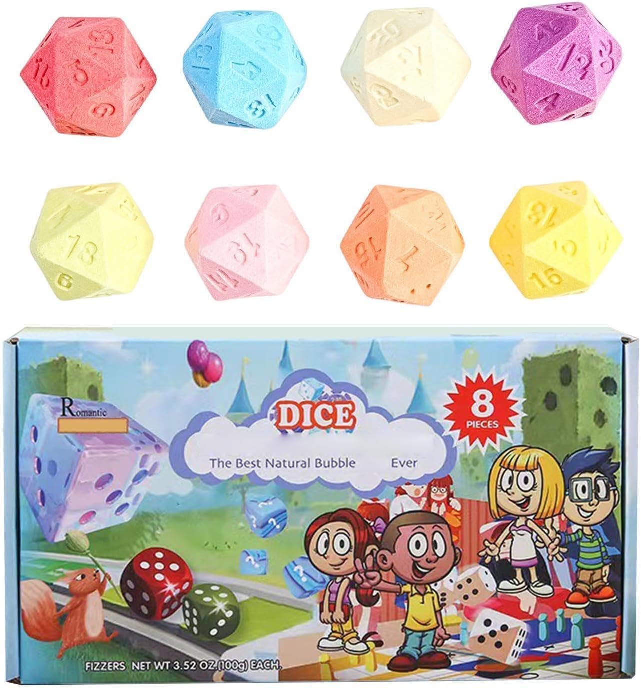 Bubble Bath for Adults - with Cube, Hydrating & Purifying Sea Salt Ball - 8 Pieces Fragrance Bath Salt Balls | for Women, Men, Mothers, Wives, Grandmothers, Girls, Teenagers