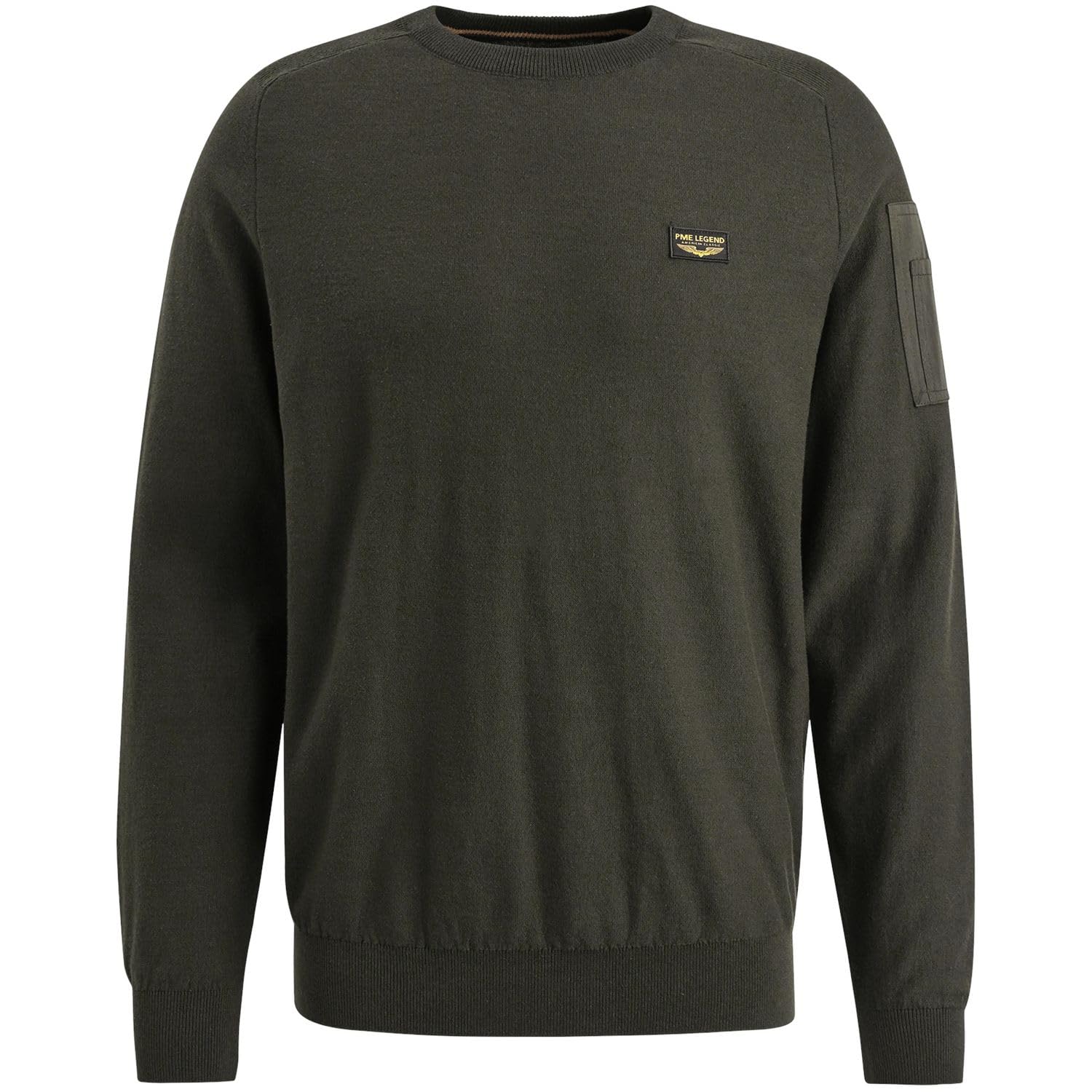 PME Legend Herren Rundhals Pullover R-Neck American Classic Single Jersey Knit