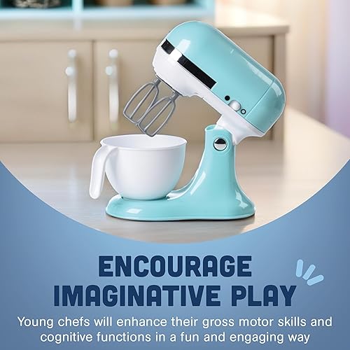 Miniatura 3 de Constructive Playthings - Mezclador de juguetes con cuenco extraíble y paletas giratorias para juego imaginativo, aparatos de cocina, juguete de