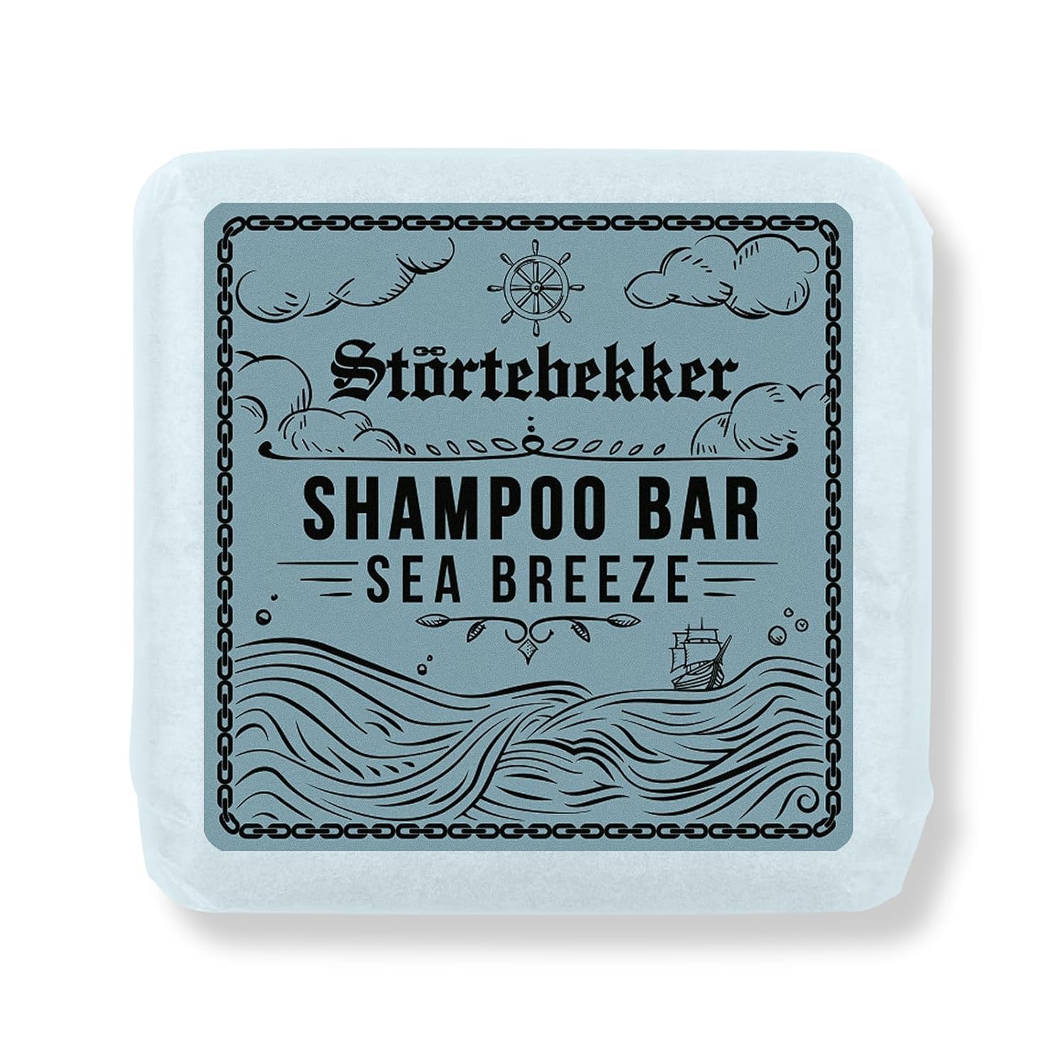 Störtebekker® Champú Premium Bar Sea Breeze (6 unidades) – Champú sólido para hombre y mujer – Jabón de ducha 3 en 1 para hombres, para cabello, cara, cuerpo, champú hidratante – vegano, hecho a mano
