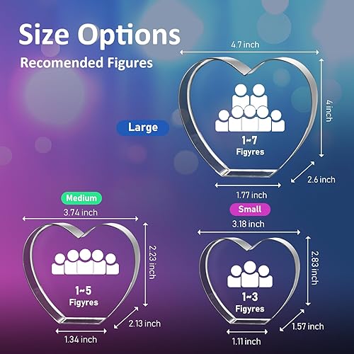 Miniatura 4 de Foto en cristal 3D, regalo personalizado con tu propia foto, regalo único del día del padre, regalo de matrimonio, regalo conmemorativo, corazón