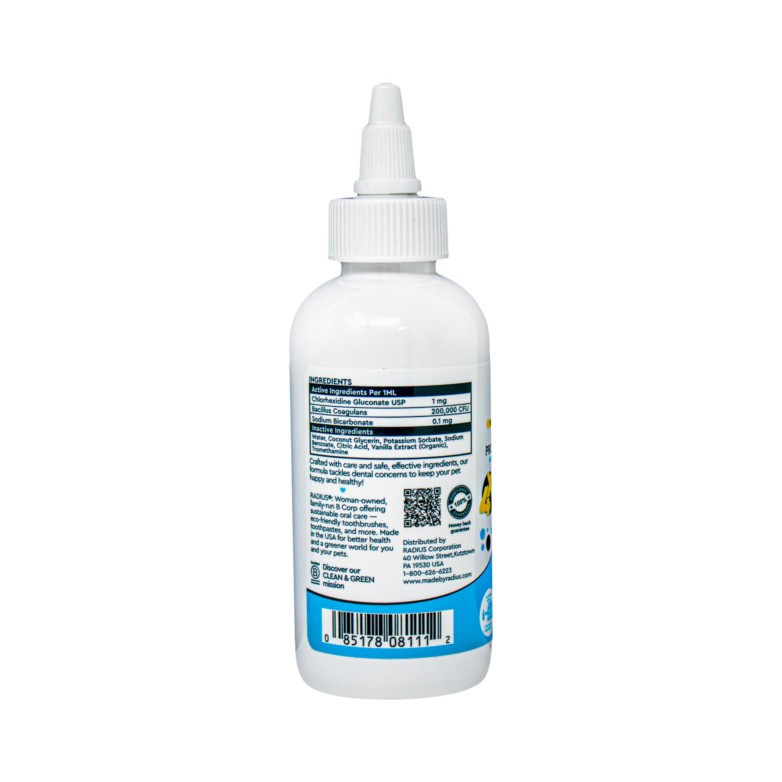 RADIUS OralPro+ Pet Probiotic Dental Water Additive (Enzymatic), Concentrate, 4 OZ, 2 Pack Pet Water - image 2