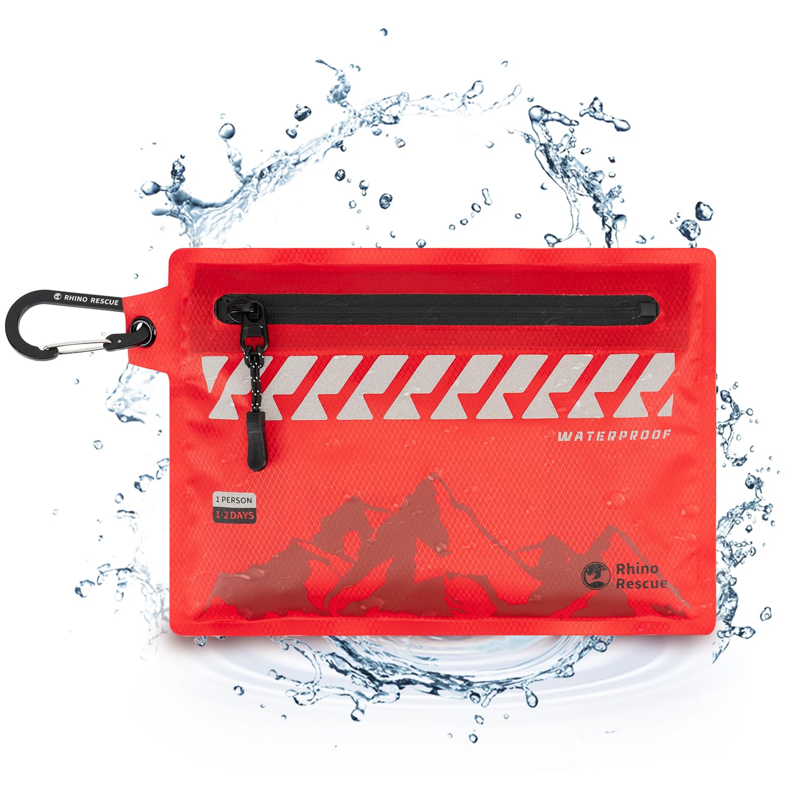 RHINO RESCUE Small First Aid Kit Ultralight Waterproof Medical Kit for Hiking, Backpacking, Cycling, Travel, Vehicles