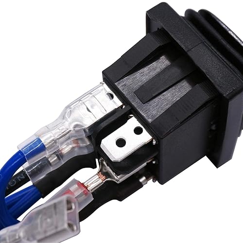 Miniatura 7 de TWTADE Interruptor de polaridad momentánea inversa impermeable DC 12V 10A Motor de control para polipasto, grúa, actuador lineal 6 pines 3