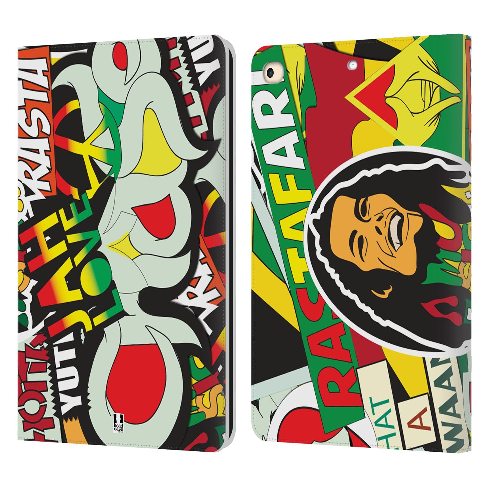 Étui Portefeuille Apple iPad 9.7 2017 2018 Cuir Rasta Case