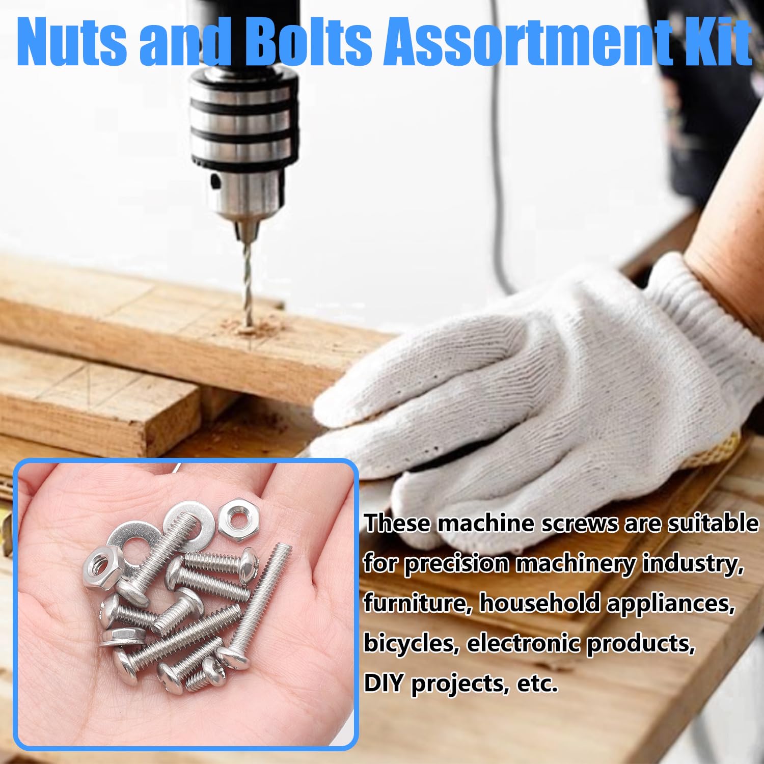 Stainless Steel Bolt & Nut Kit - 237PCS -5 Stainless Steel Bolt & Nut Kit - 237PCS -5