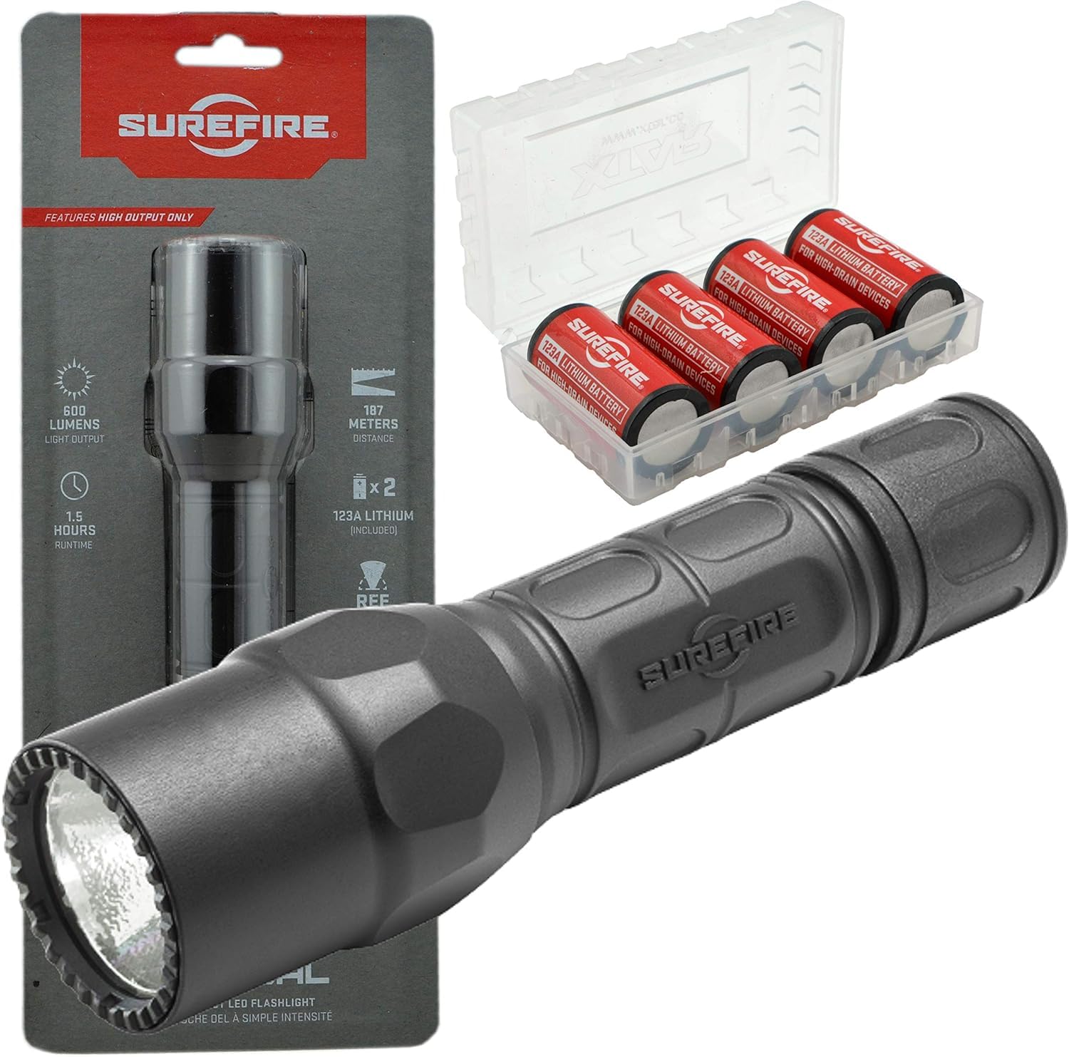 Amazon.com: SureFire G2X Tactical 600 Lumen EDC Flashlight Bundle