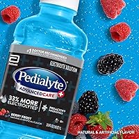 Vista 2 de Pedialyte AdvancedCare Plus - Bebida de hidratación con electrolitos, tiene un 33% más de electrolitos y tiene prebióticos PreActiv, Berry Frost, 1