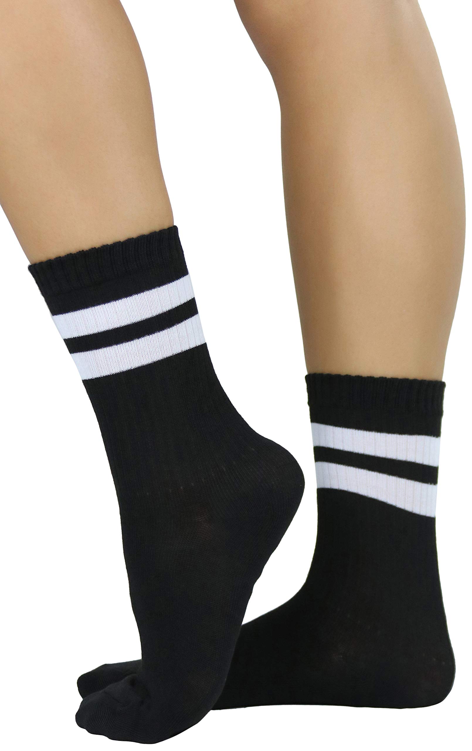 ToBeInStyle - Calcetines de tobillo atléticos para mujer - Blanco - Talla única