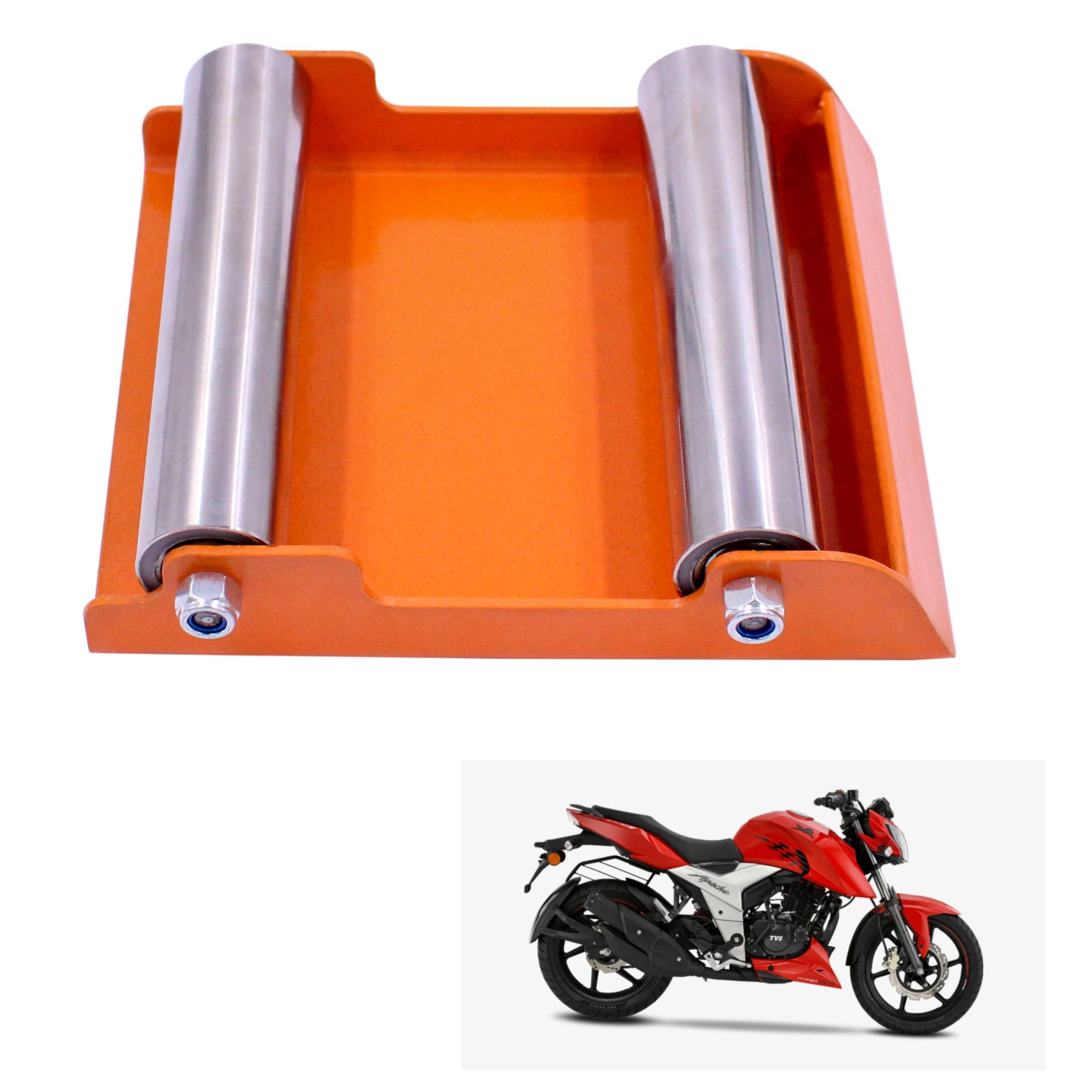 Portable Wheel Roller for Bike Tyre, Chain Cleaning & Lubricating 160Kg Weight Capacity for TVS Apache 160 4v (Pack of 1Pcs)-image-5