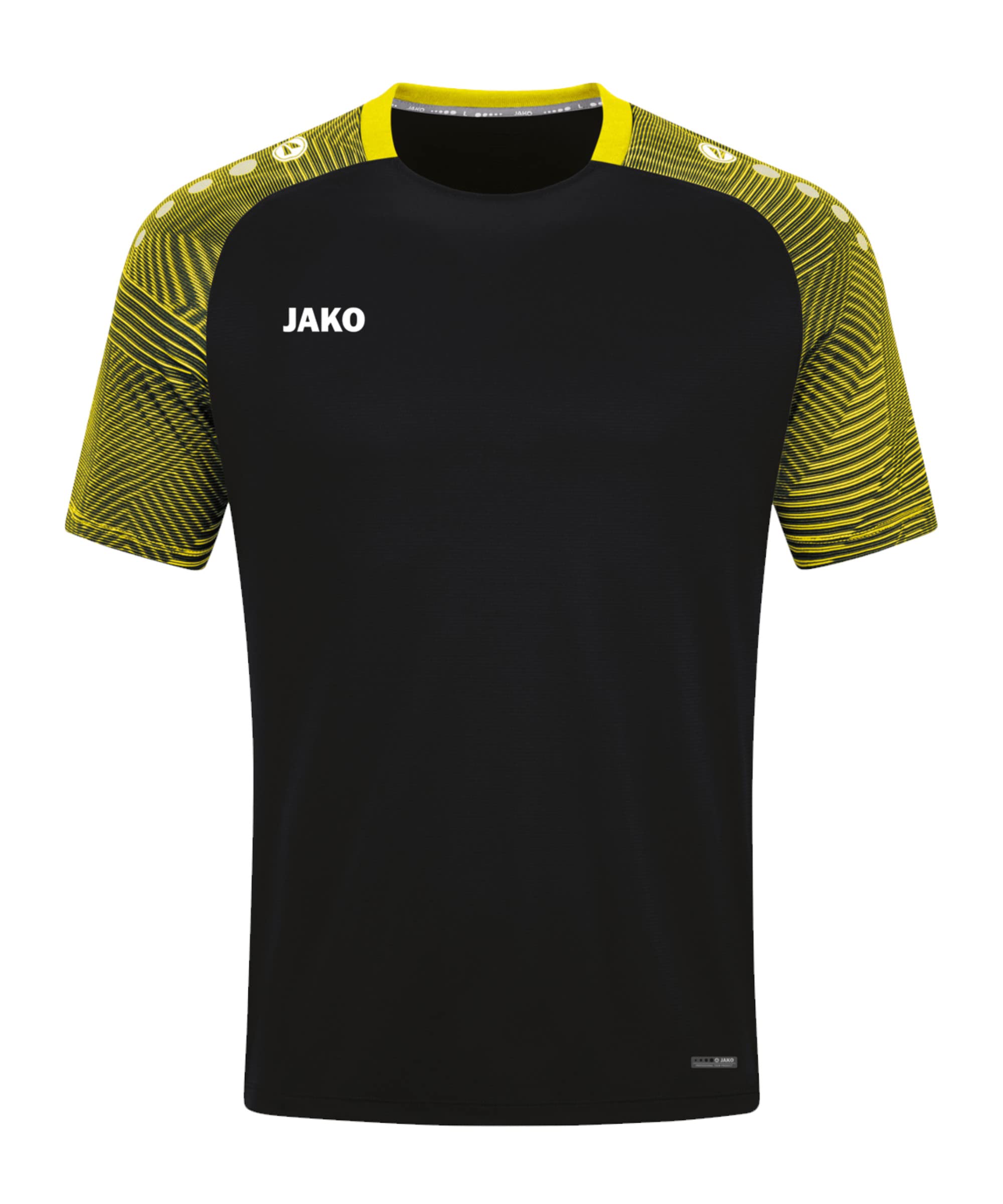 JAKO Herren T-Shirt Performance, Schwarz/Soft Yellow, XL