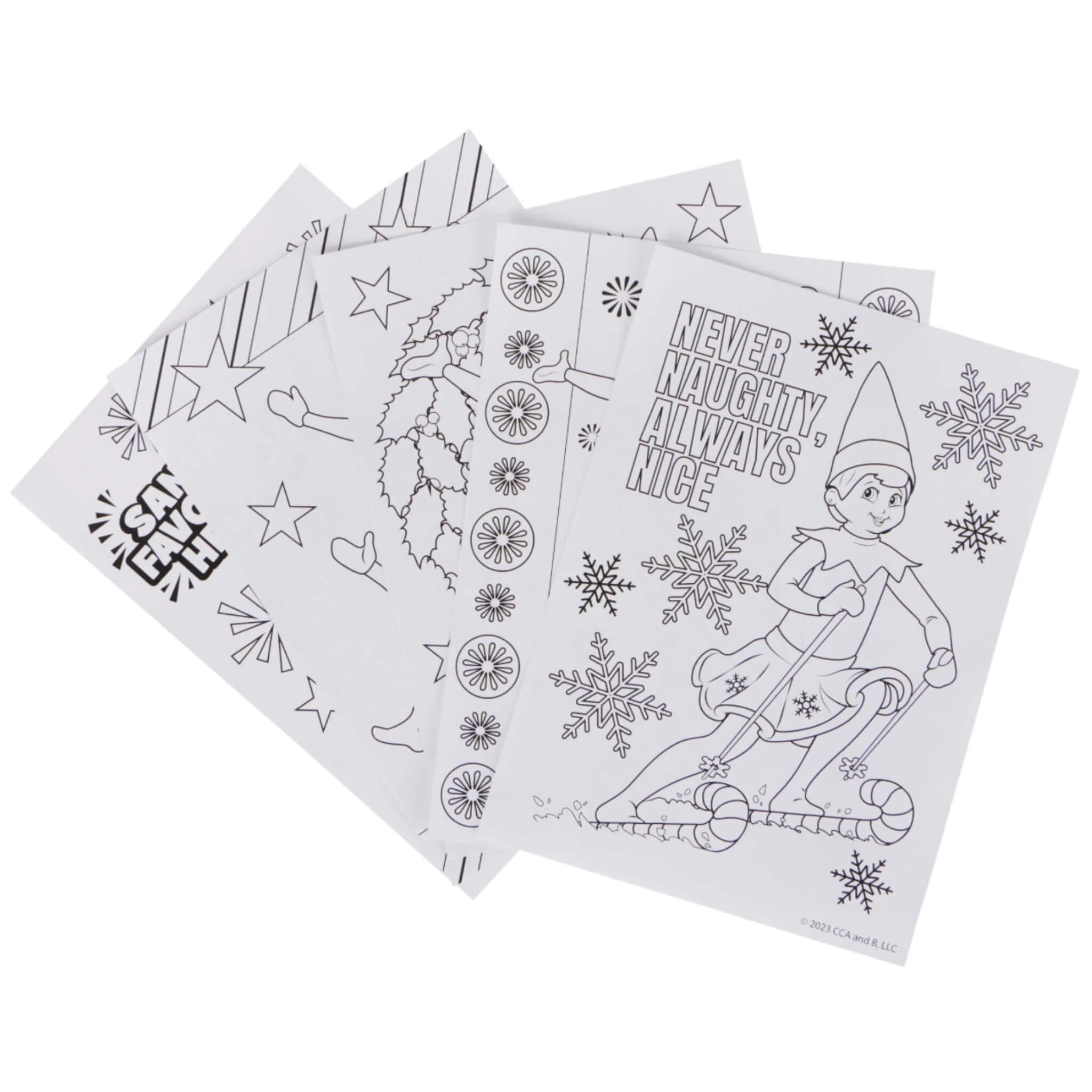 Accessoires U0152uf D'activités XXL Avec Feuilles De Coloriage, Crayons,  Autocollants Et Plus Elf On The Shelf, image size:2048x2048