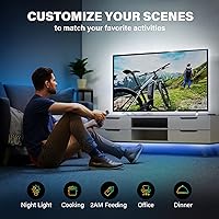 Vista 2 de Sengled - Tira inteligente de luces LED, 16.4 pies, luces LED WiFi, funciona con Alexa Google Home, tira de luz inteligente que cambia